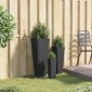 vidaXL Σετ Υπαίθριας Χρήσης 3 τμχ. Μαύρο 30 x 30 x 80 cm Μέταλλο