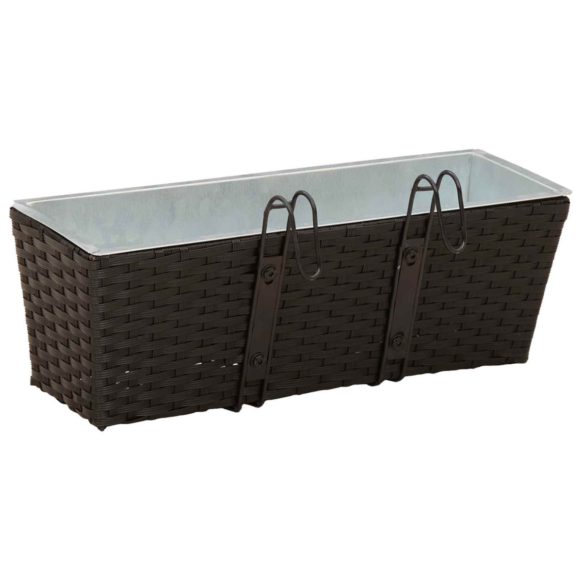 vidaXL Ραφήνα 2 τμχ. Μαύρο 50 x 17 x 17 εκ Μέταλλο