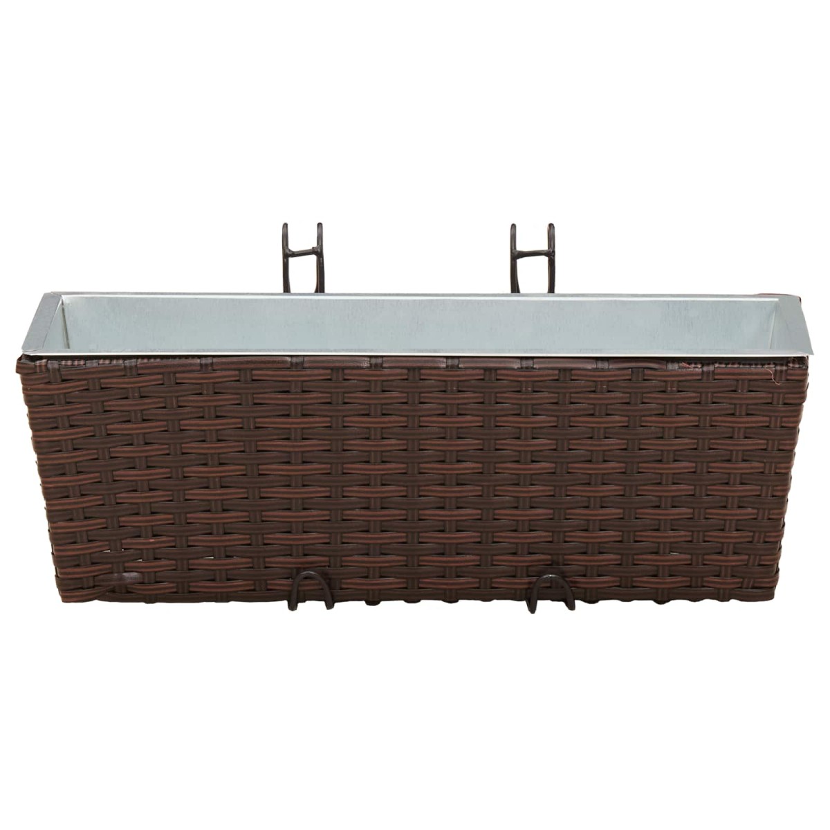 vidaXL Ραφήνα 2 τμχ. 50 x 17 x 17 εκ Μέταλλο