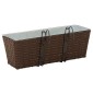 vidaXL Ραφήνα 2 τμχ. 50 x 17 x 17 εκ Μέταλλο