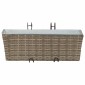 vidaXL Ραφήνα 2 τμχ. 50 x 17 x 17 εκ Μέταλλο