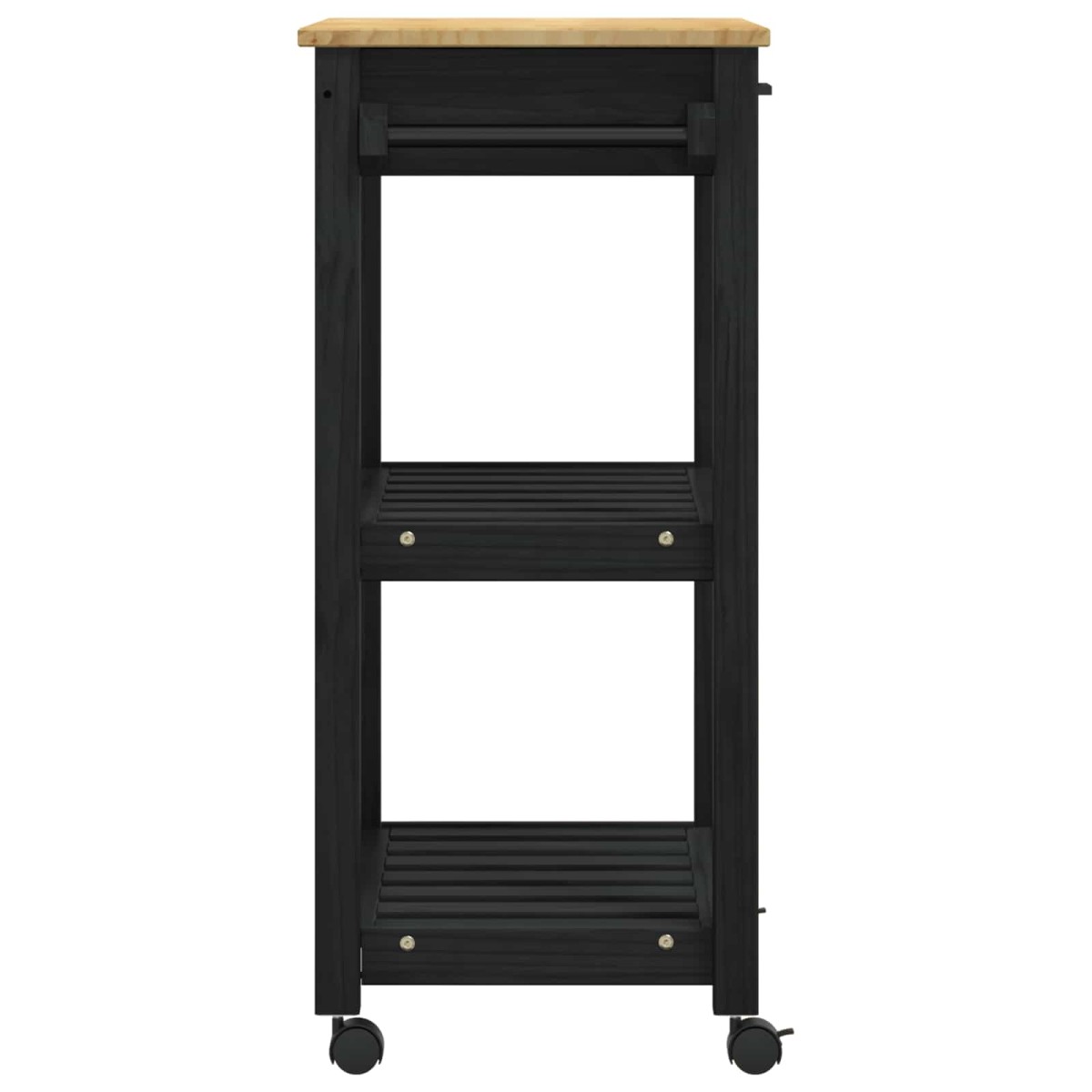 vidaXL Καρότσι Κουζίνας MONZA Μαύρο 60 x 40 x 88,5 εκ