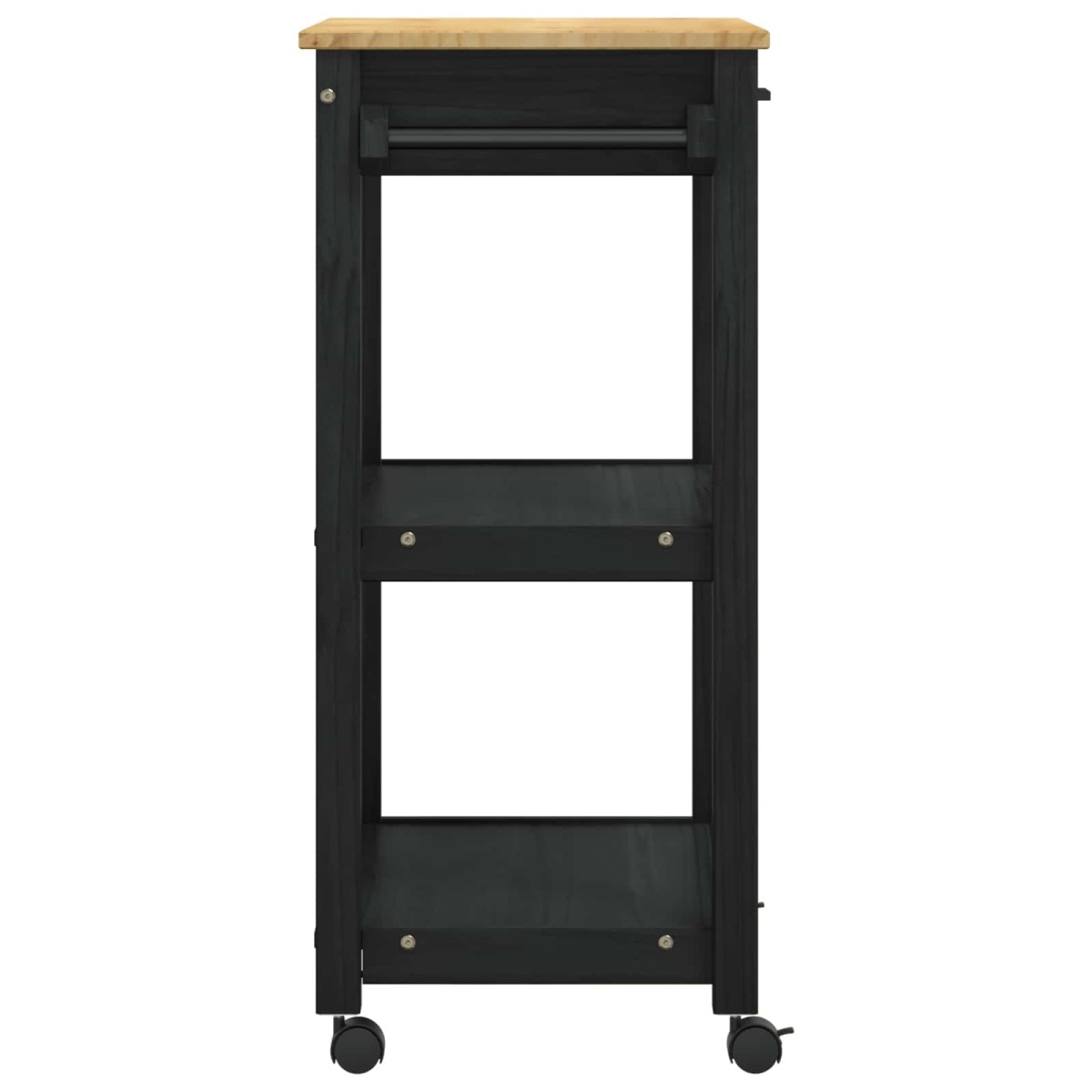 vidaXL Καρότσι Κουζίνας MONZA Μαύρο 60 x 40 x 88,5 εκ