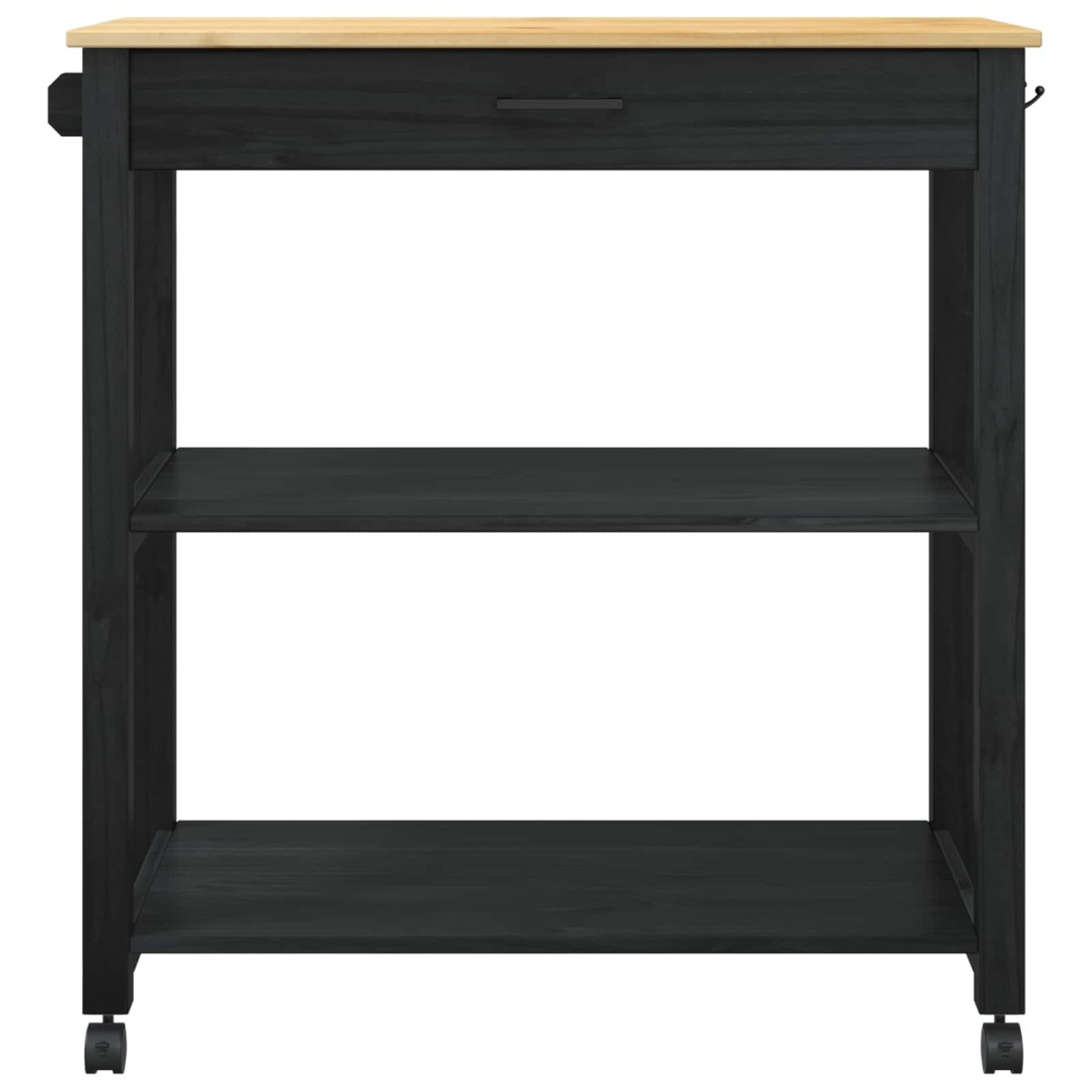 vidaXL Καρότσι Κουζίνας MONZA Μαύρο 84 x 40 x 88,5 εκ.
