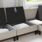 vidaXL Μεσαίος καναπές με αποθηκευτικό χώρο Βρώμη Βελούδο