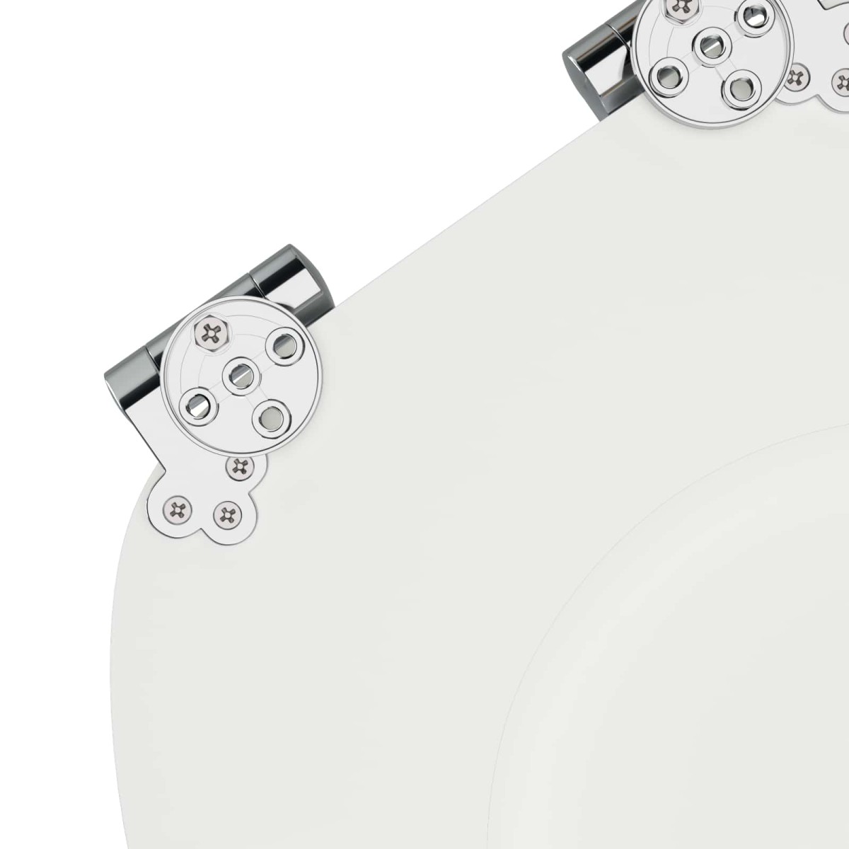 vidaXL Μαλακή κλειστή λεκάνη Λευκός 44 x 38 εκ. Πίνακας MDF