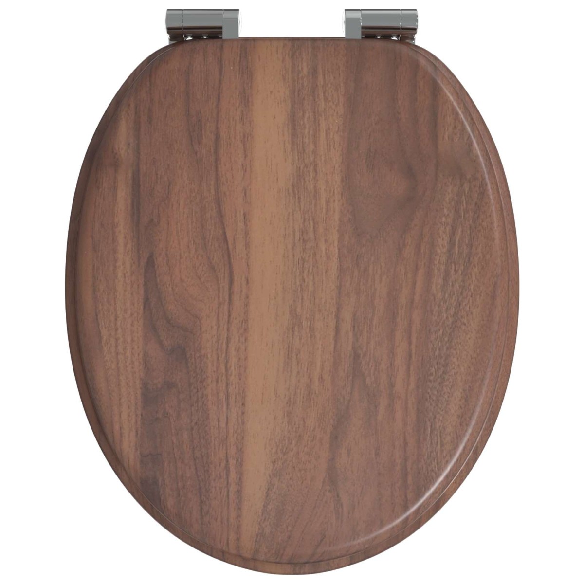 vidaXL Μαλακή κλειστή λεκάνη Καφέ 44 x 38 εκ. Πίνακας MDF