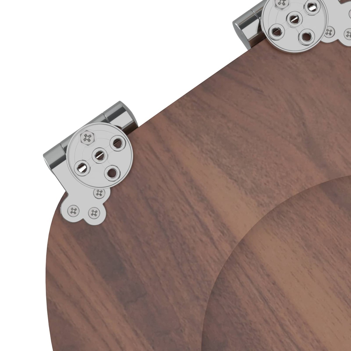 vidaXL Μαλακή κλειστή λεκάνη Καφέ 44 x 38 εκ. Πίνακας MDF