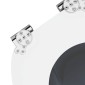 vidaXL Μαλακή κλειστή λεκάνη Γκρι 44 x 38 εκ. Πίνακας MDF