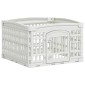 vidaXL Αλάνα Σκύλου 4 Πάνελ 60 x 60 x 38 cm Πλαστικό Λευκό