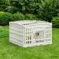 vidaXL Αλάνα Σκύλου 4 Πάνελ 60 x 60 x 38 cm Πλαστικό Λευκό