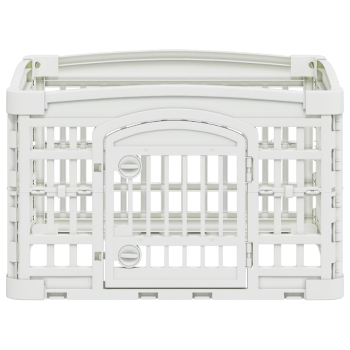 vidaXL Αλάνα Σκύλου 4 Πάνελ 60 x 60 x 38 cm Πλαστικό Λευκό