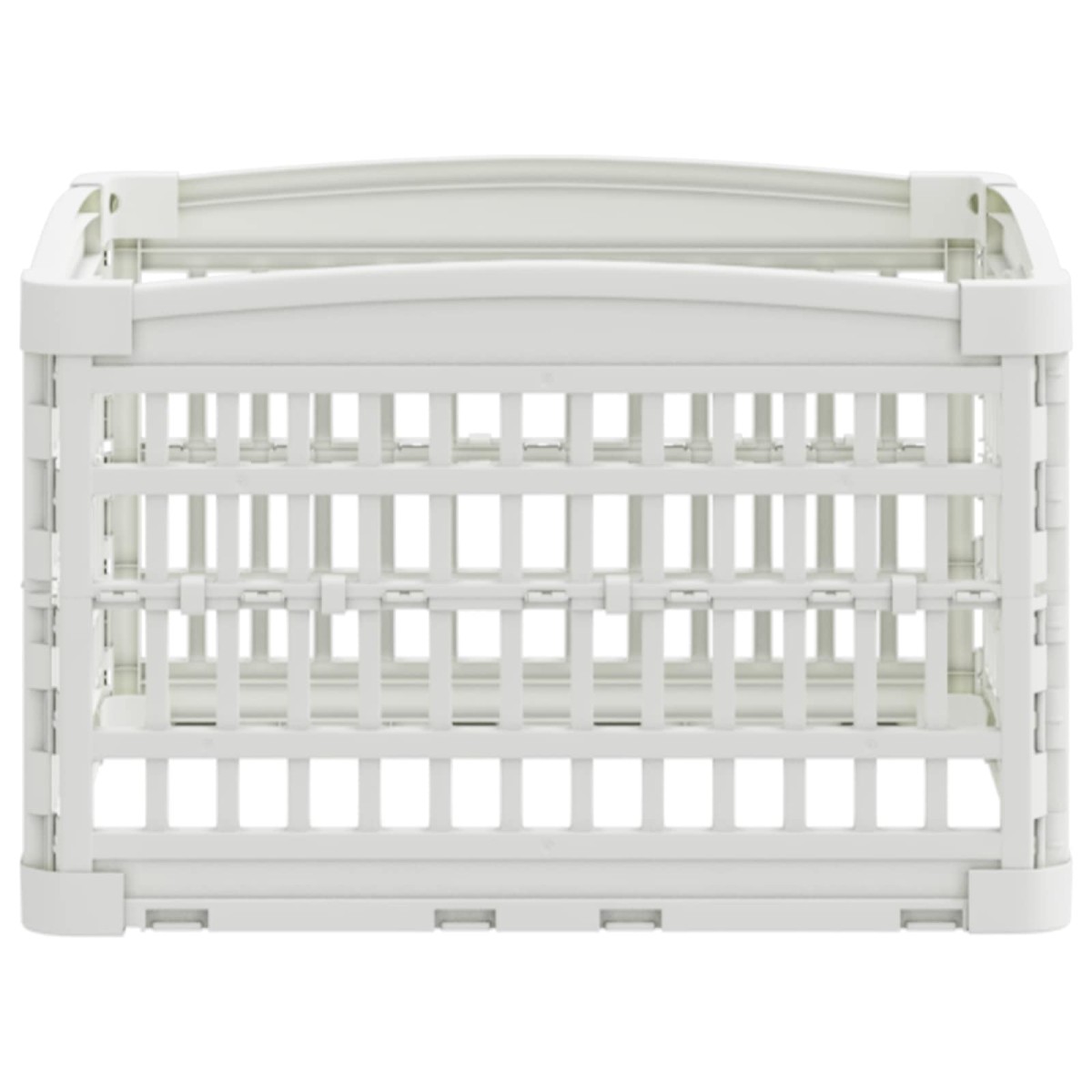 vidaXL Αλάνα Σκύλου 4 Πάνελ 60 x 60 x 38 cm Πλαστικό Λευκό