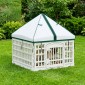 vidaXL 4 Πάνελ Τσουληθράκι με Σκεπή 60 x 60 x 82 εκ Πλαστικό Λευκό