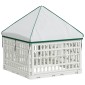 vidaXL 4 Πάνελ Τσουληθράκι με Σκεπή 60 x 60 x 82 εκ Πλαστικό Λευκό