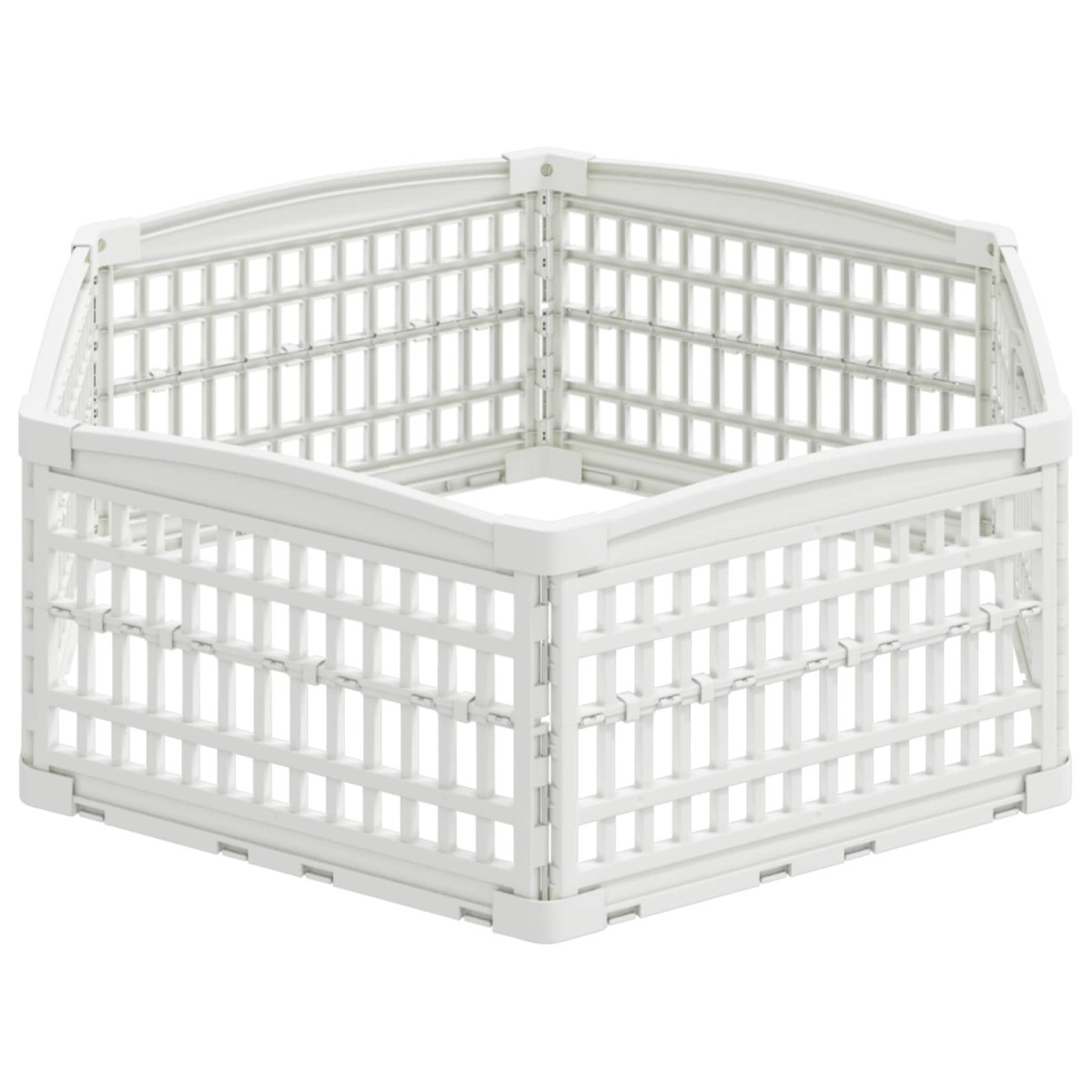 vidaXL Παιχνιδόσπιτο Σκύλου 6 Πάνελ 122 x 106,5 x 40 εκ Πλαστικό Λευκό