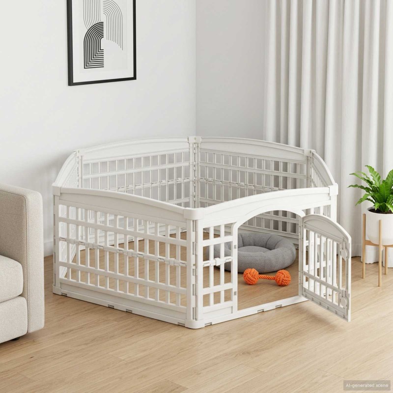 vidaXL Παιχνιδόσπιτο Σκύλου 6 Πάνελ 177,5 x 154,5 x 58 εκ Πλαστικό