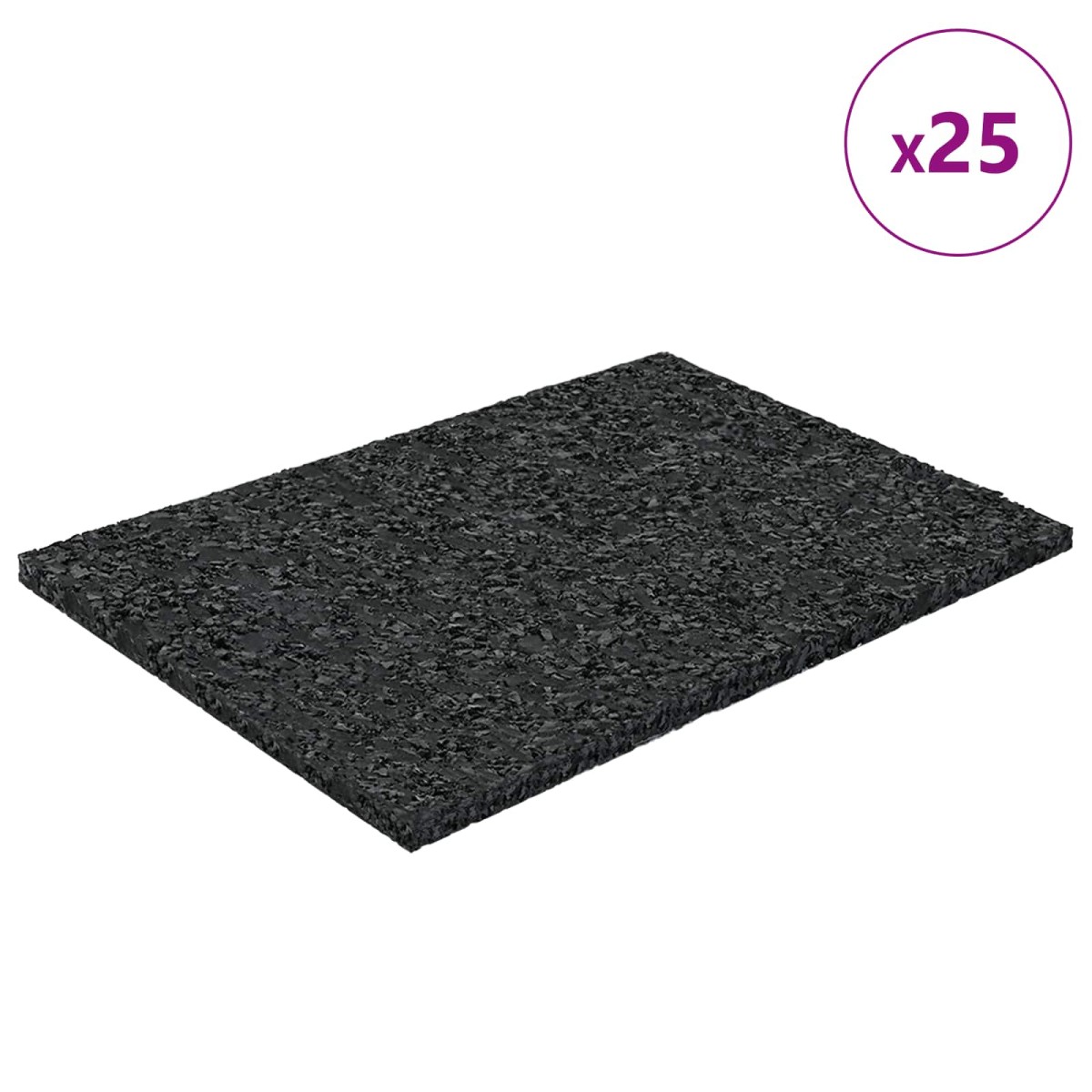 vidaXL Πατάκι Αυλής από Καουτσούκ Μαύρο 6 x 9 x 0,3 εκ Λάστιχο