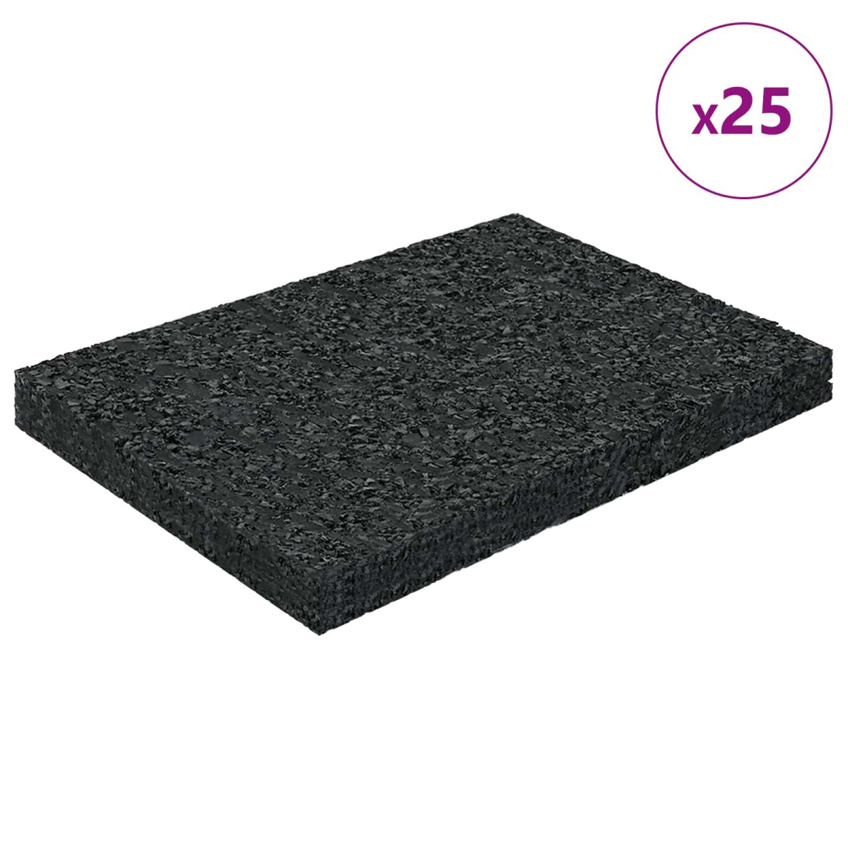 vidaXL Πατάκι Αυλής από Καουτσούκ Μαύρο 6 x 9 x 0,8 εκ Λάστιχο