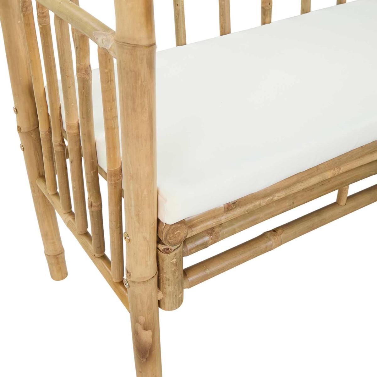 vidaXL Κήπος Καμάρα με Παγκάκι Λευκό κρεμ 115 x 50 x 205 εκ. Μπαμπού