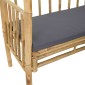 vidaXL Κήπος Καμάρα με Παγκάκι Σκούρο Γκρι 115 x 50 x 205 εκ. Μπαμπού