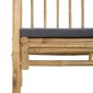 vidaXL Κήπος Καμάρα με Παγκάκι Σκούρο Γκρι 115 x 50 x 205 εκ. Μπαμπού