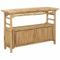 vidaXL Τραπέζι κονσόλας με ράφι Φυσικό 110 x 35 x 75 cm Μπαμπού