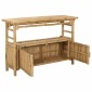 vidaXL Τραπέζι κονσόλας με ράφι Φυσικό 110 x 35 x 75 cm Μπαμπού