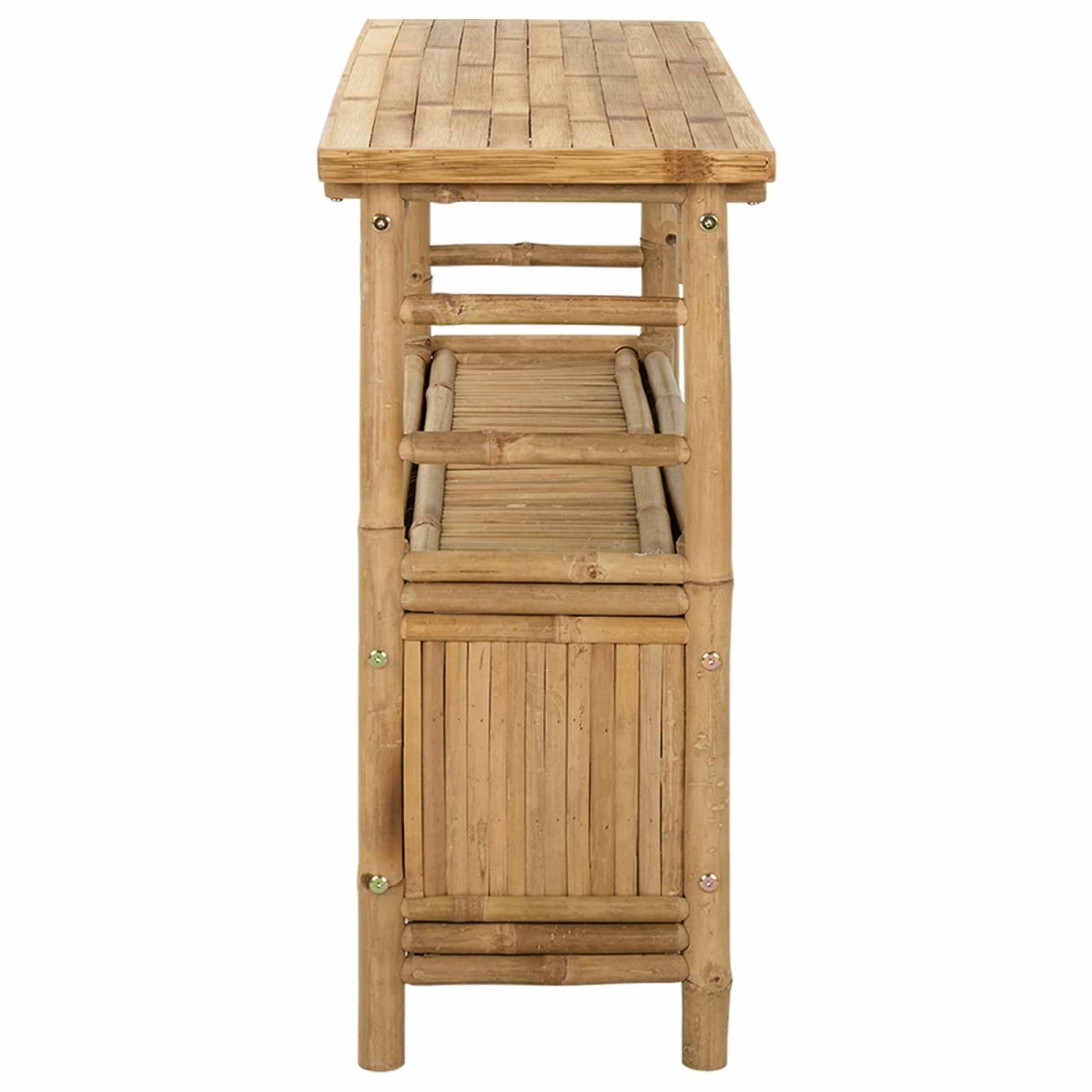 vidaXL Τραπέζι κονσόλας με ράφι Φυσικό 110 x 35 x 75 cm Μπαμπού