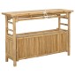 vidaXL Τραπέζι κονσόλας με ράφι Φυσικό 110 x 35 x 75 cm Μπαμπού