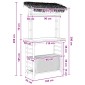vidaXL Εξωτερικό τραπέζι μπαρ Φυσικό 110 x 50 x 209 εκ. Μπαμπού