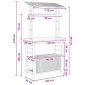 vidaXL Εξωτερικό τραπέζι μπαρ Φυσικό 110 x 50 x 210 εκ. Μπαμπού