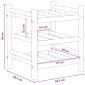vidaXL Ράφι Κρασιού Φυσικό 32,5 x 29,5 x 36 εκ. Μπαμπού