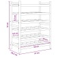 vidaXL Ράφι Κρασιού Φυσικό 57 x 29,5 x 72 εκ. Μπαμπού