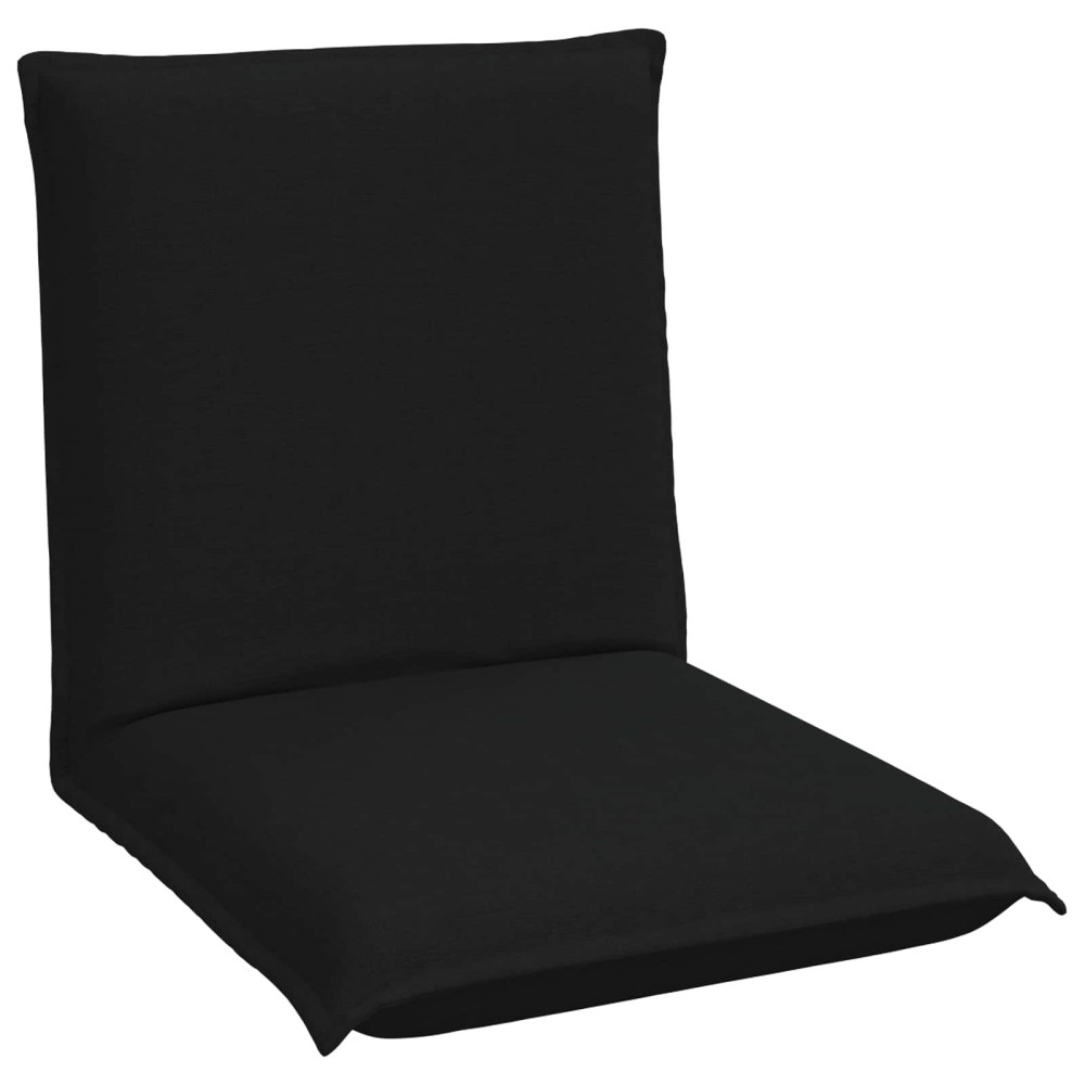 vidaXL Ρυθμιζόμενη Πολυθρόνα Δαπέδου Μαύρο Ύφασμα
