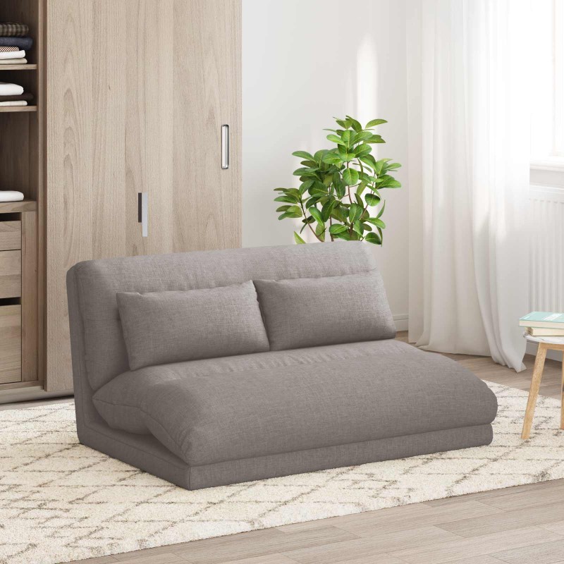 vidaXL Ρυθμιζόμενη Πολυθρόνα Δαπέδου Taupe Ύφασμα