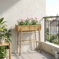vidaXL Γλάστρα Κήπου με Βάση Φυσικό 100 x 38 x 114 εκ Μπαμπού