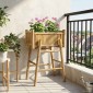 vidaXL Γλάστρα Κήπου με Βάση Φυσικό 50 x 38 x 74 εκ Μπαμπού