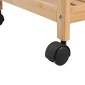 vidaXL Καλάθι κουζίνας με ρόδες Φυσικό 46 x 38 x 76 εκ. Μπαμπού