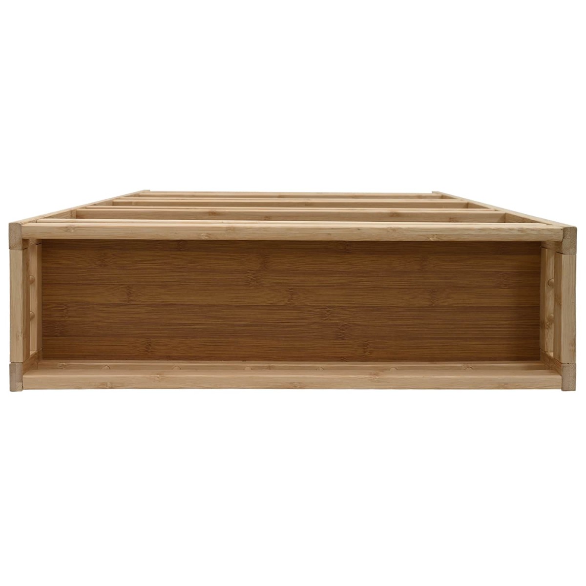 vidaXL Καλάθι κουζίνας με ρόδες Φυσικό 60 x 18 x 97 εκ. Μπαμπού