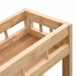 vidaXL Καλάθι κουζίνας με ρόδες Φυσικό 60 x 18 x 97 εκ. Μπαμπού