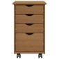 vidaXL Κινητό Ντουλάπι MOSS Μέλι Καφέ 34 x 39 x 56 εκ Στερεό πεύκο