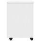 vidaXL Κινητό Ντουλάπι με τροχούς Λευκός 34 x 39 x 56 εκ Στερεό πεύκο