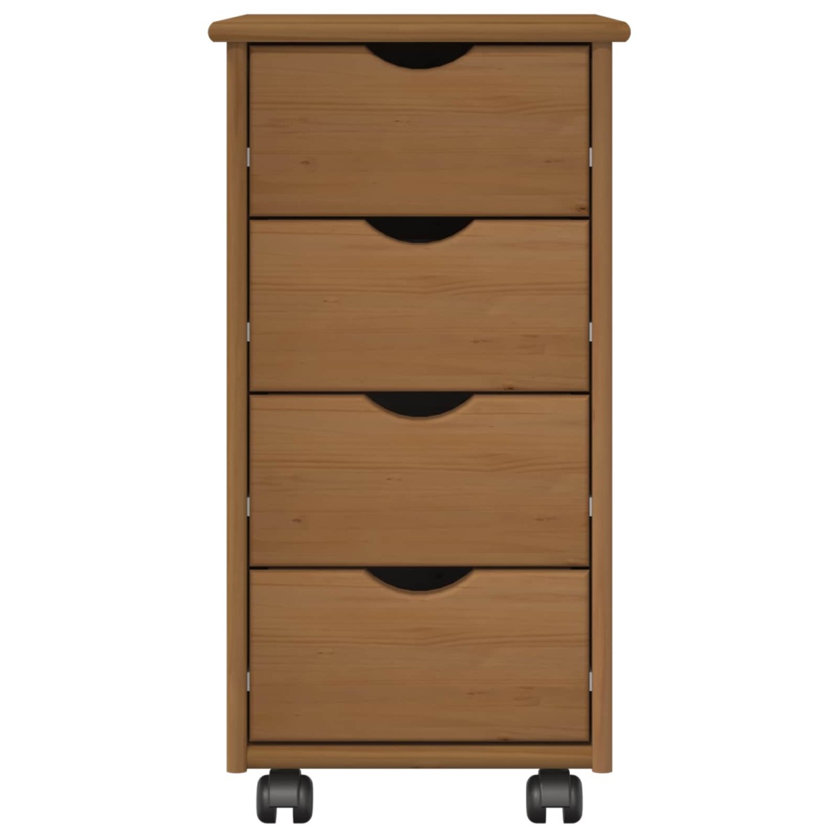 vidaXL Κινητό Ντουλάπι Μέλι Καφέ 34 x 39 x 65,5 cm Στερεό ξύλο πεύκου