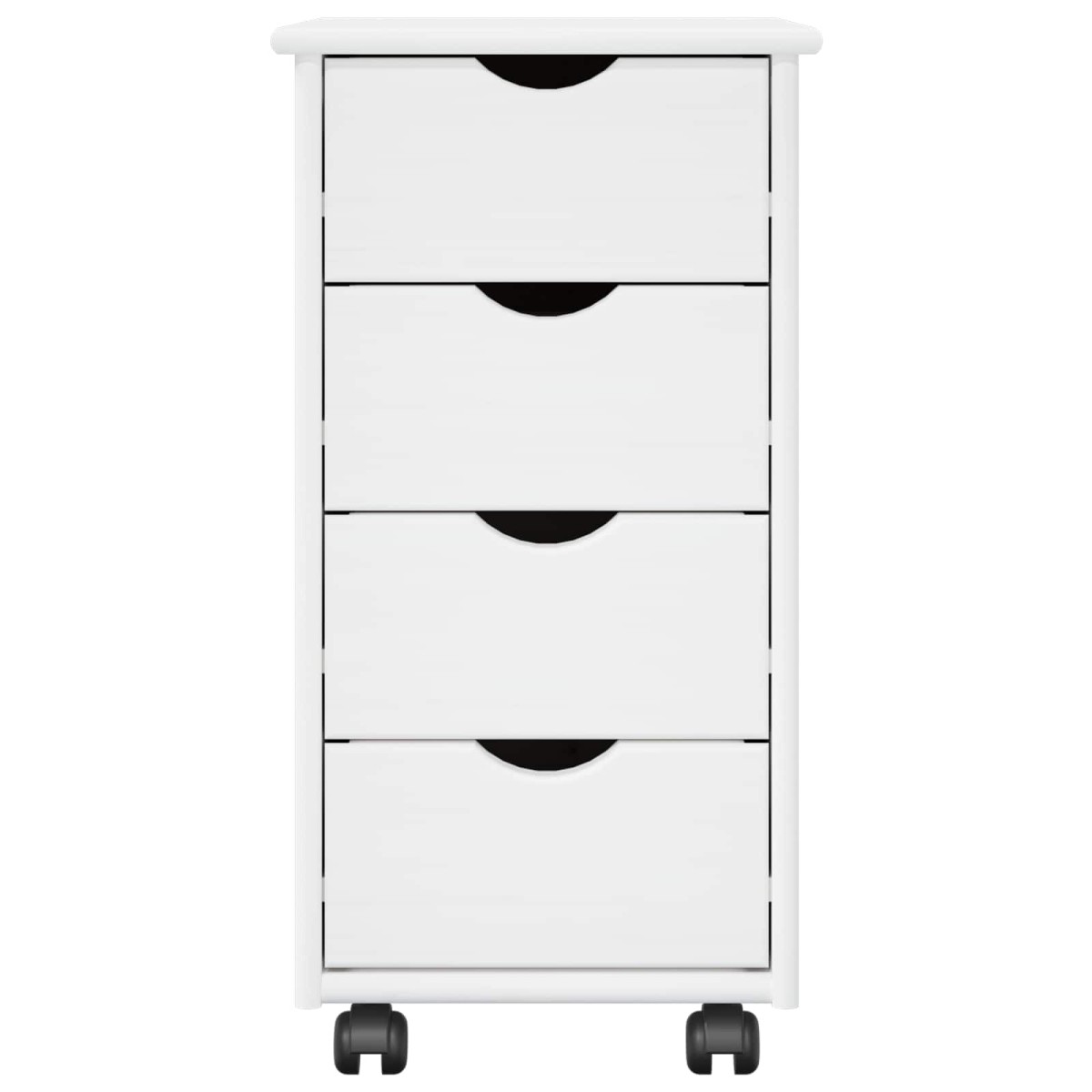vidaXL Κινητό Ντουλάπι Λευκό 34 x 39 x 65,5 cm Στερεό ξύλο πεύκου