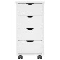 vidaXL Κινητό Ντουλάπι Λευκό 34 x 39 x 65,5 cm Στερεό ξύλο πεύκου