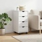 vidaXL Κινητό Ντουλάπι Λευκό 34 x 39 x 65,5 cm Στερεό ξύλο πεύκου