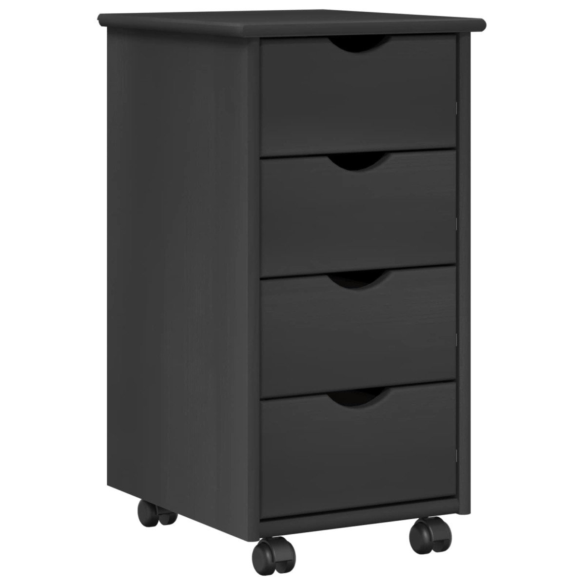 vidaXL Κινητό Ντουλάπι Γκρι 34 x 39 x 65,5 cm Στερεό ξύλο πεύκου