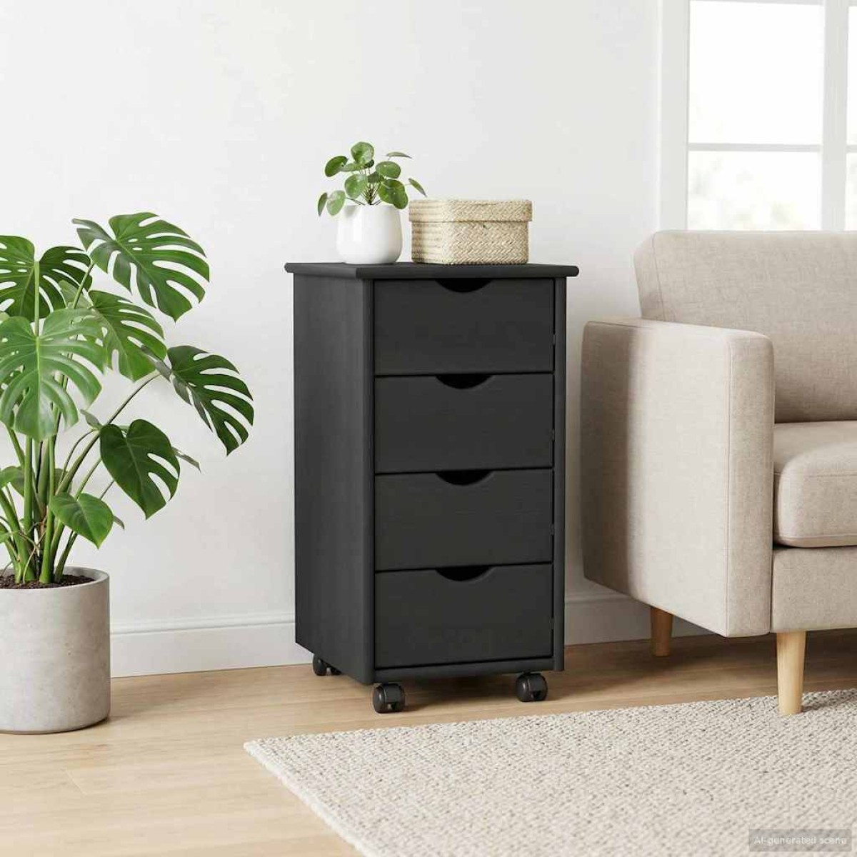 vidaXL Κινητό Ντουλάπι Γκρι 34 x 39 x 65,5 cm Στερεό ξύλο πεύκου