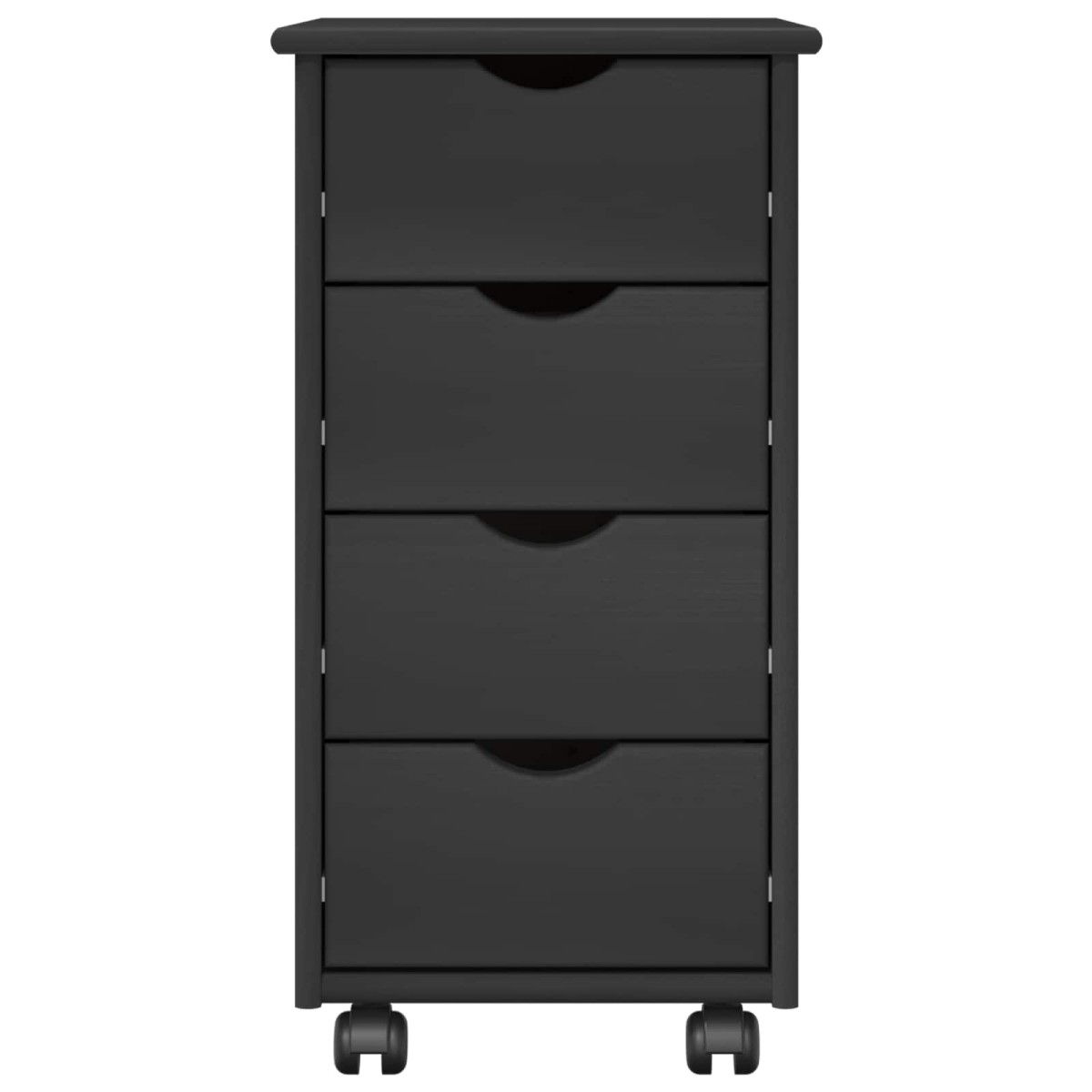 vidaXL Κινητό Ντουλάπι Γκρι 34 x 39 x 65,5 cm Στερεό ξύλο πεύκου